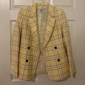 aritzia yellow blazer